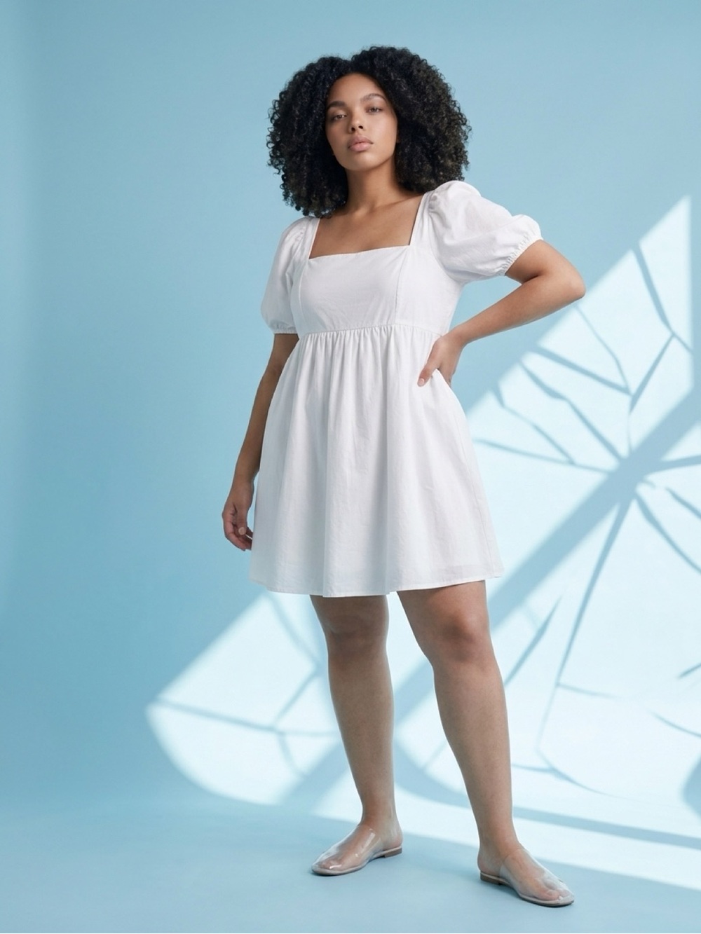 🤍 Draper James White Puff Sleeve Smocked Dress | NWT | Size XL - Picture 3 of 6